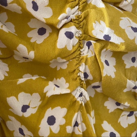 Yellow And White Floral Midi Dress - Picture 4 of 5
